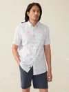 Faherty Short-sleeve Breeze Shirt In Clear Waters Blossom