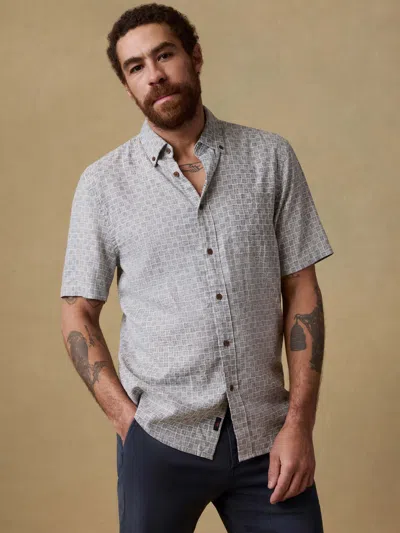Faherty Short-sleeve Breeze Shirt In Gray