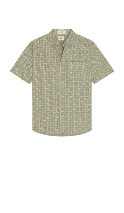 Faherty Short Sleeve Breeze Shirt In Green
