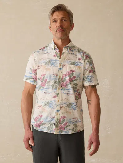 Faherty Short-sleeve Breeze Shirt In Molokai Scenic Tropical