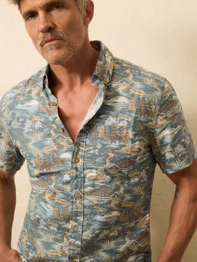 Faherty Short-sleeve Breeze Shirt In Multi
