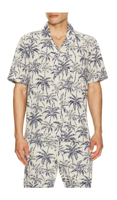 Faherty Short-sleeve Cabana Towel Terry Shirt In Multi