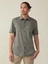 Faherty Short-sleeve Hermosa Shirt In Olive Frond