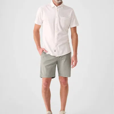 Faherty Short Sleeve Knit Seasons Shirt In White