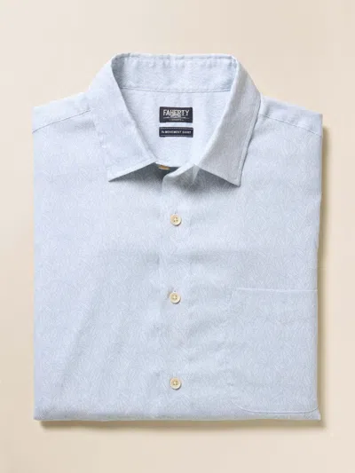 Faherty Short-sleeve Movement&trade; Monterey Shirt In Blue