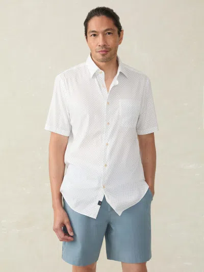 Faherty Short-sleeve Movement&trade; Monterey Shirt In Mist Sunburst