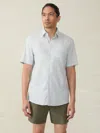 Faherty Short-sleeve Movement&trade; Monterey Shirt In Sage Grove Foliage