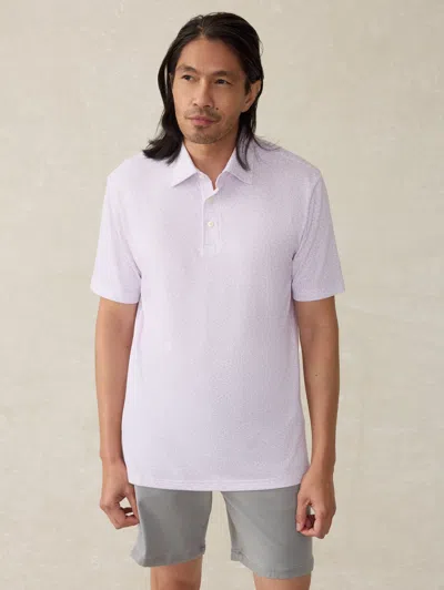 Faherty Short-sleeve Movement&trade; Pique Polo Shirt In Purple