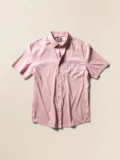 Faherty Short Sleeve Movement Monterey Shirt In Pink