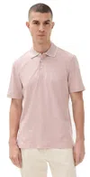 Faherty Short Sleeve Movement Pique Polo Sedona Melange In Pink