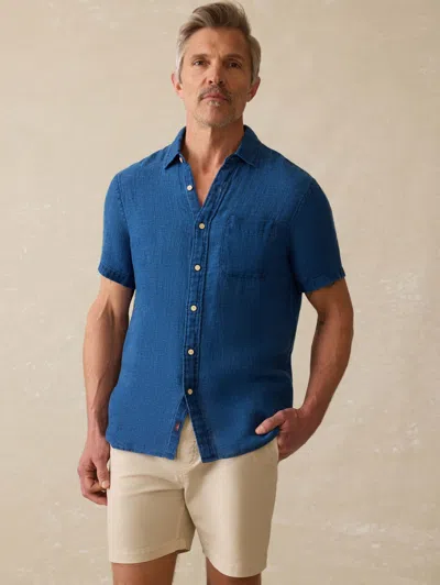 Faherty Short-sleeve Palma Linen Shirt