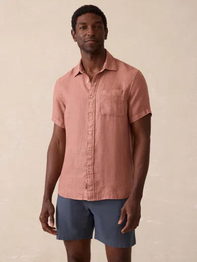 Faherty Short Sleeve Palma Linen Shirt