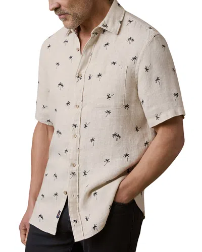 Faherty Short Sleeve Palma Linen Shirt In Neutral
