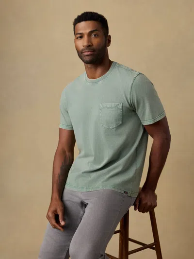 Faherty Short-sleeve Recycled Cotton T-shirt In Green