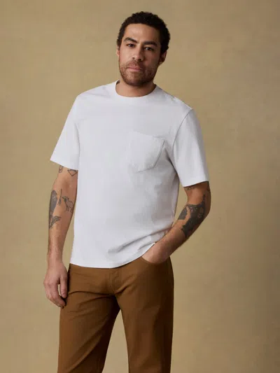Faherty Short-sleeve Recycled Cotton T-shirt In White