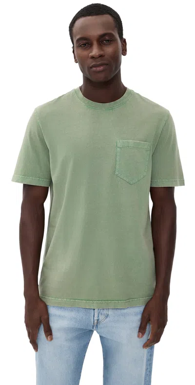Faherty Short Sleeve Recycled Cotton Tee Terrain Olive