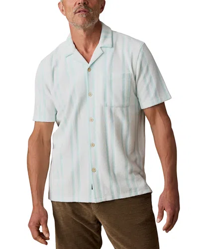 Faherty Short Sleeve Relaxed Fit Cabana Towel Terry Shirt In Blue