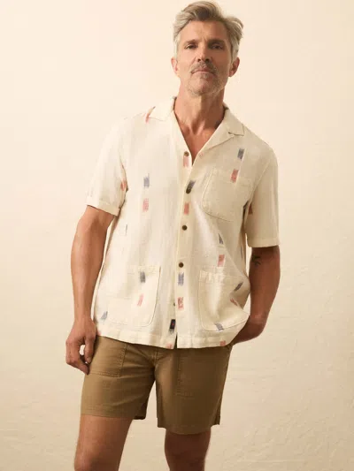 Faherty Short-sleeve Resort Shirt In White