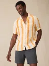 Faherty Short Sleeve Shibori Palma Linen Shirt