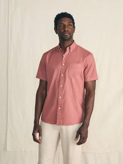 Faherty Short-sleeve Stretch Playa Shirt In Faded Flag