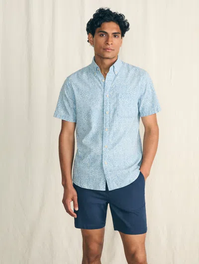 Faherty Short-sleeve Stretch Playa Shirt In South Pacific Geo