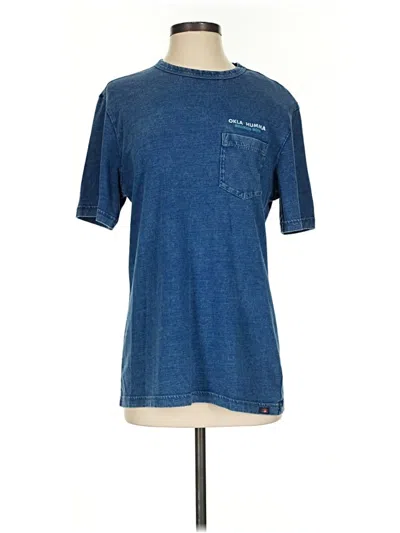 Pre-owned Faherty Short Sleeve T-shirt In Blue