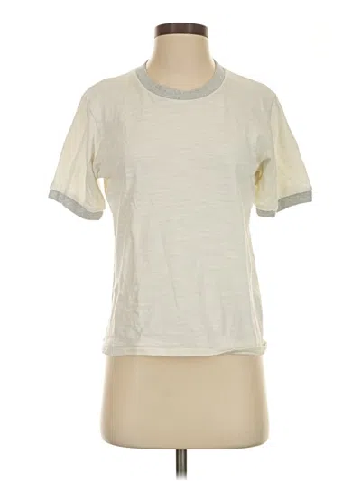 Pre-owned Faherty Short Sleeve T-shirt In Ivory
