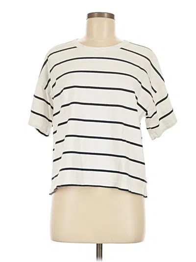 Pre-owned Faherty Short Sleeve T-shirt In Ivory