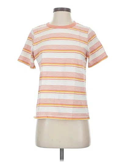 Pre-owned Faherty Short Sleeve T-shirt In Orange
