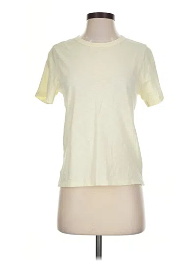 Pre-owned Faherty Short Sleeve T-shirt In Yellow