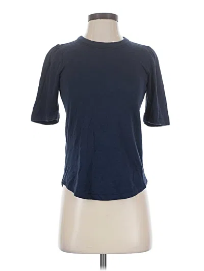 Pre-owned Faherty Short Sleeve Turtleneck In Blue