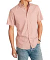 Faherty Movement Geo Print Short Sleeve Button-down Shirt In Multi