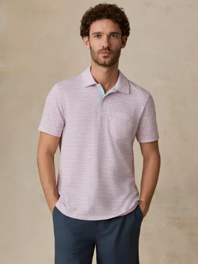 Faherty Short-sleeve Breeze Polo Shirt In Purple