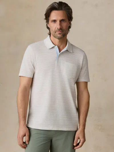 Faherty Short-sleeve Breeze Polo Shirt In White
