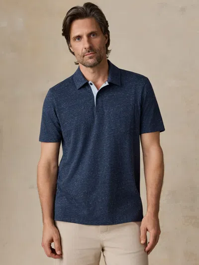 Faherty Short-sleeve Breeze Polo Shirt In Black
