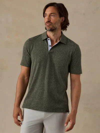 Faherty Short-sleeve Breeze Polo Shirt In Green