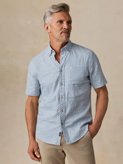 Faherty Short-sleeve Breeze Shirt In Blue
