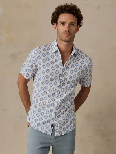 Faherty Short-sleeve Breeze Shirt In Blue