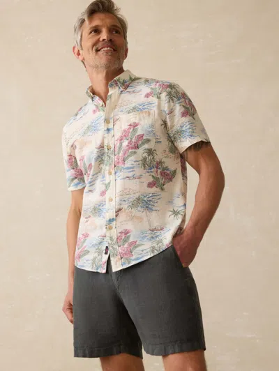 Faherty Short-sleeve Breeze Shirt (tall) In White