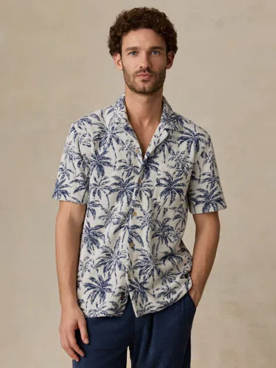 Faherty Short-sleeve Cabana Towel Terry Shirt In Multi