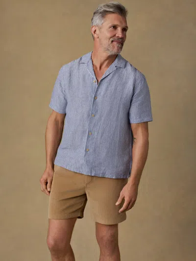 Faherty Short-sleeve Laguna Linen Camp Shirt
