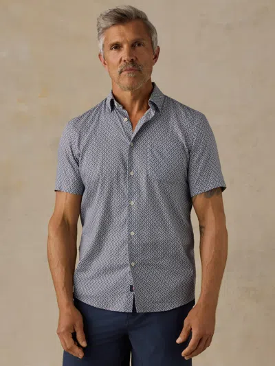 Faherty Short-sleeve Movement&trade; Monterey Shirt In Blue