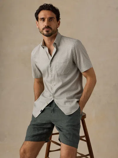 Faherty Short-sleeve Movement&trade; Monterey Shirt In Neutral