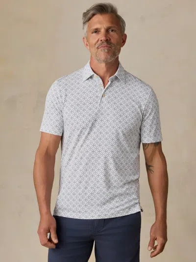 Faherty Short-sleeve Movement&trade; Pique Polo Shirt In Blue