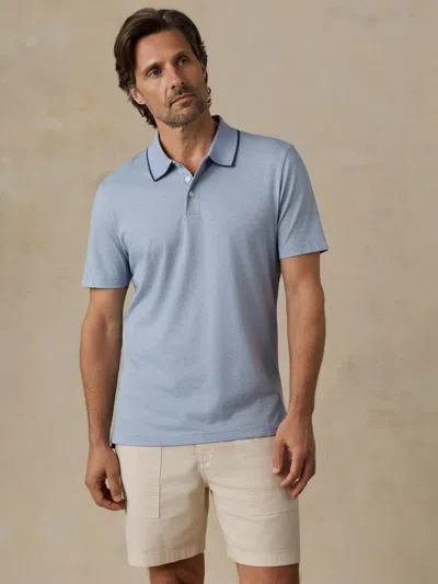 Faherty Short-sleeve Movement&trade; Pique Polo Shirt In Blue