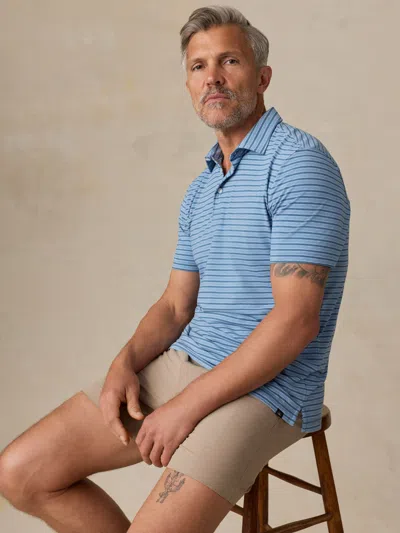 Faherty Short-sleeve Movement&trade; Polo Shirt In Blue