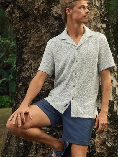 Faherty Short-sleeve Oasis Camp Shirt In Gray