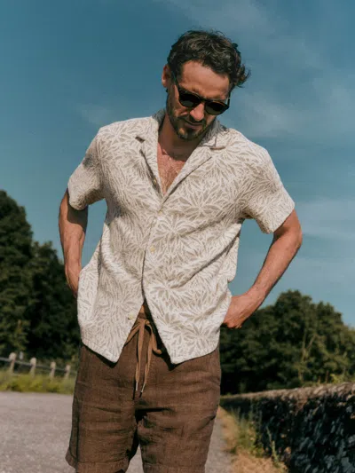 Faherty Short-sleeve Oasis Camp Shirt In Metallic