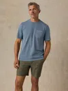 Faherty Short-sleeve Recycled Cotton T-shirt In Blue
