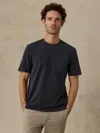 Faherty Short-sleeve Recycled Cotton T-shirt In Black